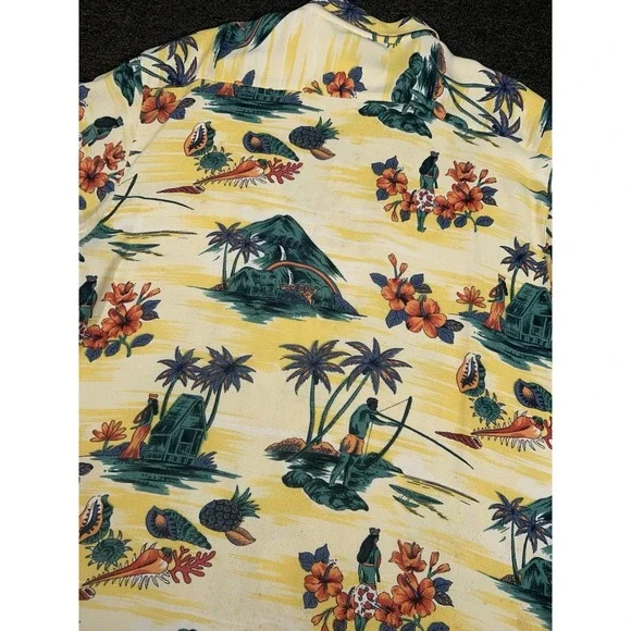 Tommy Bahama Shirt Men's XL Floral Hula Girl Hawaiian Silk Aloha Tropical Relax - Picture 6 of 8